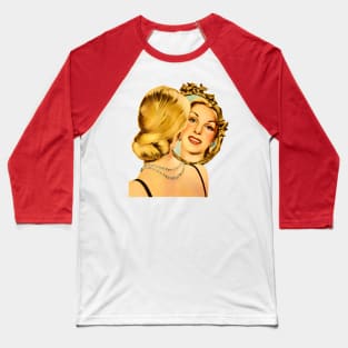 Blonde girl looking at herself in the mirror Baseball T-Shirt